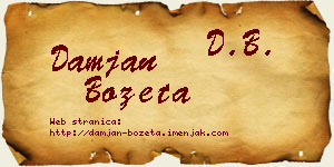 Damjan Bozeta vizit kartica
